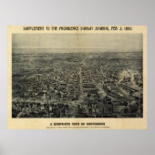 1895 Providence, RI Birds Eye Uitzicht Panoramic M Poster (Voorkant)