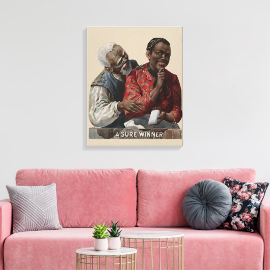  1895 sigaar Ad Afro-Amerikaans Canvas Afdruk (Insitu (Woonkamer))