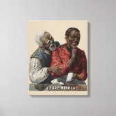  1895 sigaar Ad Afro-Amerikaans Canvas Afdruk (Voorkant)