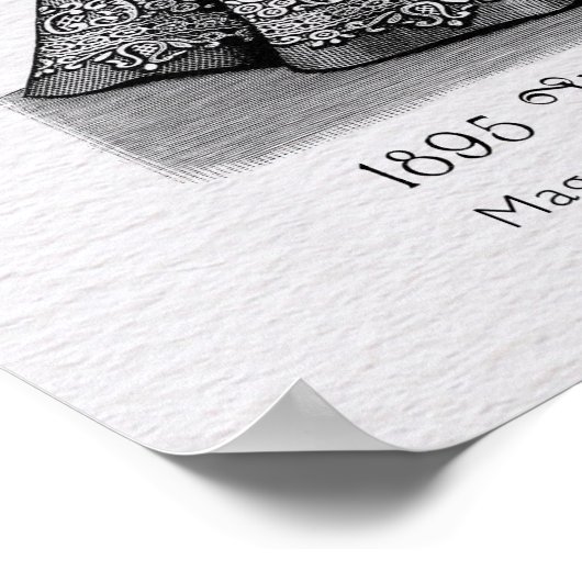 1895 Victoriaans tuinfeest Poster (Hoek)