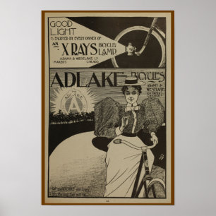 1896  Adlak fietsenmagazijn en kunstPoster Poster
