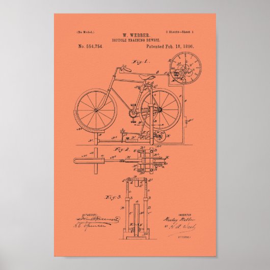 1896  afdrukken van fietspatronen aanpassen poster (Voorkant)