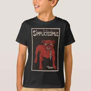 1896 Black and Red Bulldog Simplicity Vintage Ad T-shirt