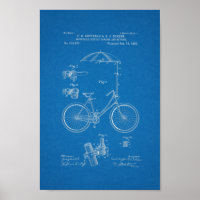 1896 blauwdruk voor fietspatronen