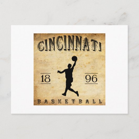 1896 Cincinnati Ohio Basketball Briefkaart (Voorkant)