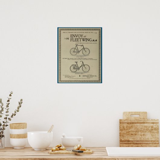 1896 Envoy Fleetwing Bicycles en Art Poster (Keuken)