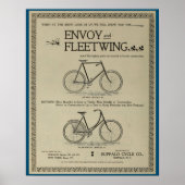 1896 Envoy Fleetwing Bicycles en Art Poster (Voorkant)