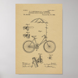 1896  fietsendrukkunst - Kunst met dubbele blokvor Poster