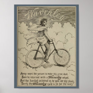 1896  fietsenmagazijn en kunstwerk Poster