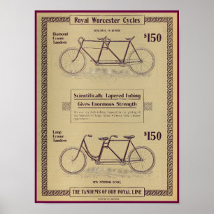 1896  fietsenmagazijn en kunstwerk Poster