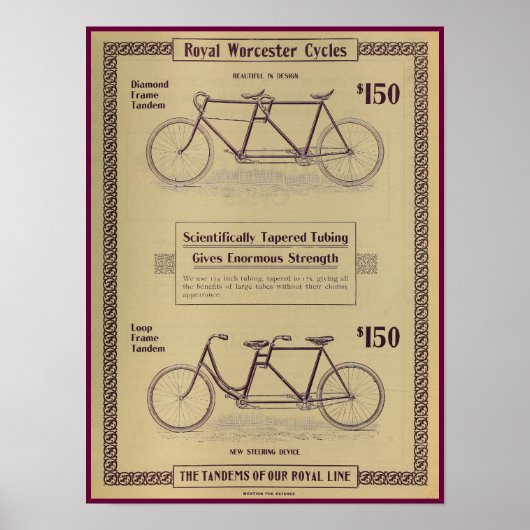 1896  fietsenmagazijn en kunstwerk Poster (Voorkant)
