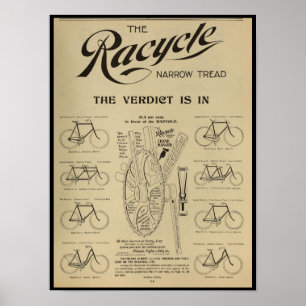 1896  fietsenmagazijn en kunstwerk Poster