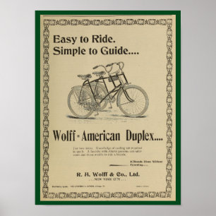 1896  fietsenmagazijn en kunstwerk Poster