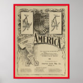1896 fietsenmagazijn en kunstwerk Poster (Voorkant)