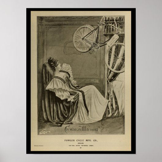 1896 fietsenmagazijn en kunstwerk Poster (Voorkant)
