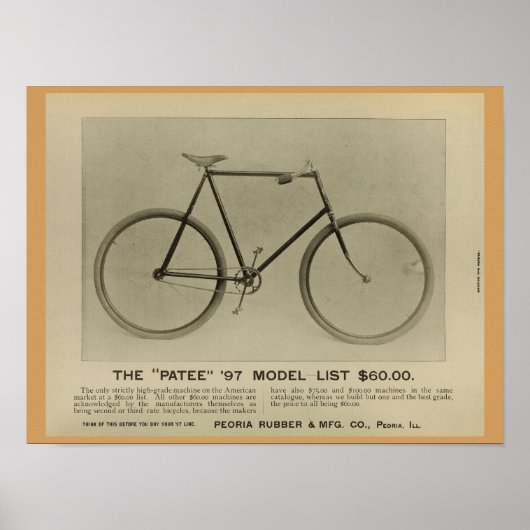 1896  fietsenmagazijn en kunstwerk Poster (Voorkant)