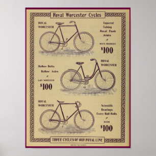 1896  fietsenmagazijn en kunstwerk Poster