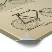 1896  fietsmodellen en kunstmatig Poster (Hoek)