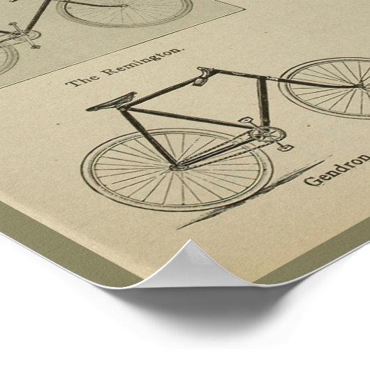 1896  fietsmodellen en kunstmatig Poster (Hoek)
