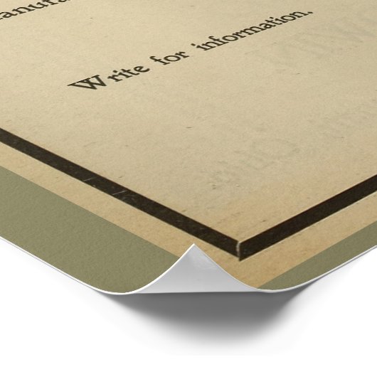 1896  Gordon Bicycle en Art Poster (Hoek)