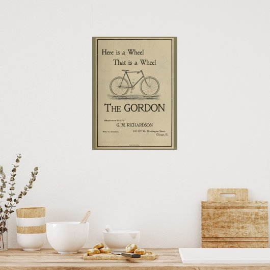 1896  Gordon Bicycle en Art Poster (Keuken)