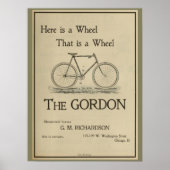 1896  Gordon Bicycle en Art Poster (Voorkant)