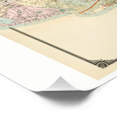 1896 Kaart van Western en Central Long Island NY Perfect Poster (Hoek)