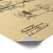 1896 Kettingloze Art voor fietspatronen Poster (Hoek)