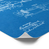 1896 Kettingloze Art voor fietspatronen Poster (Hoek)