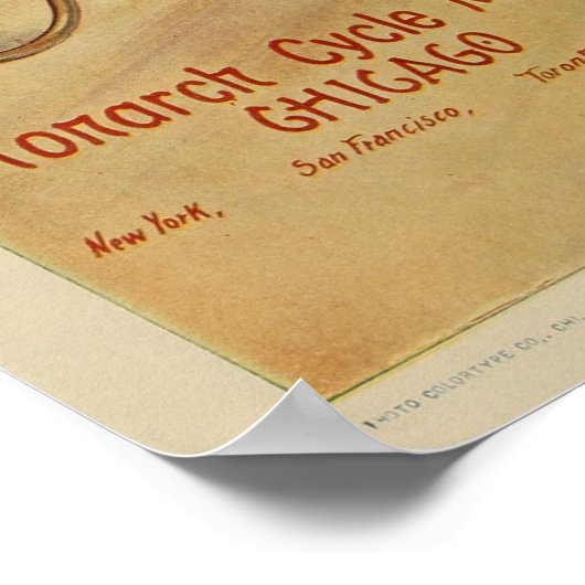 1896  monboogfietsen en kunstvoorwerpen, Poster (Hoek)