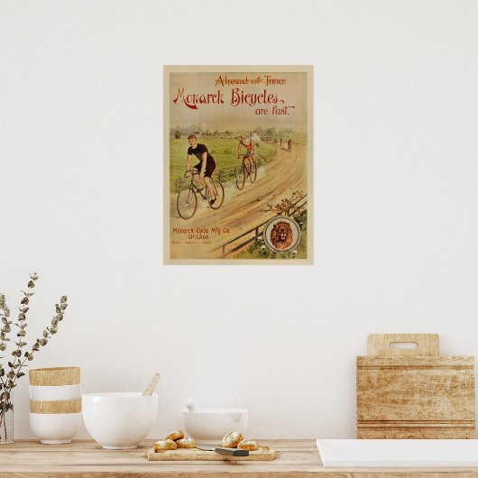 1896  monboogfietsen en kunstvoorwerpen, Poster (Keuken)