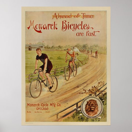 1896  monboogfietsen en kunstvoorwerpen, Poster (Voorkant)