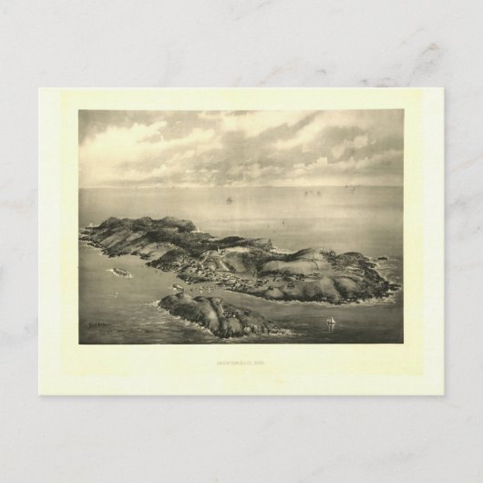  1896 Monhegan Island Print Briefkaart (Voorkant)