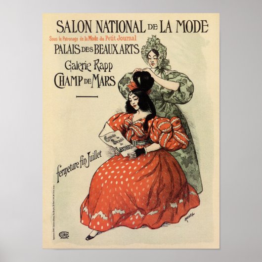 1896 Nationale Mode in Parijs Poster (Voorkant)