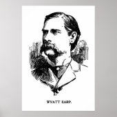 1896 NEWSPAPER-PORTRAIT VAN LAWMAN WYATT EARP POSTER (Voorkant)