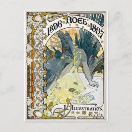 1896 NOEL 1897 Alphonse Maria Mucha Feestdagenkaart