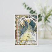 1896 NOEL 1897 Alphonse Maria Mucha Feestdagenkaart (Staand voorkant)