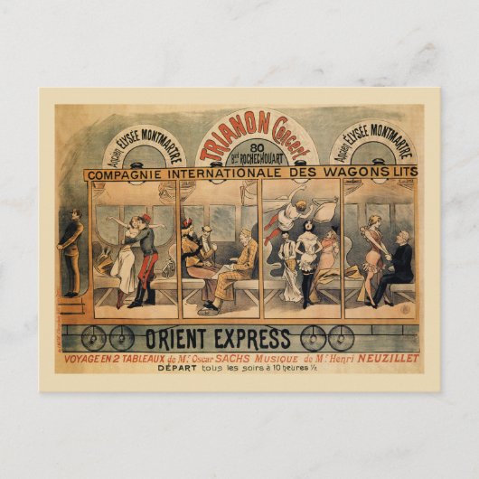 1896 Orient Express musical revue Paris Briefkaart (Voorkant)