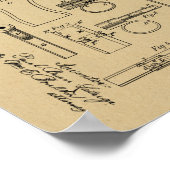 1896 Pistool Magazine Kunsttekenafdrukken voor pat Poster (Hoek)