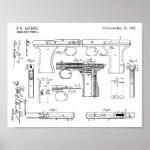 1896 Pistool Magazine Kunsttekenafdrukken voor pat Poster (Voorkant)