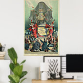 1896 Punch cartoon 'The Great Unknown' Poster (Thuiskantoor)