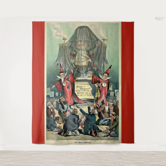 1896 Punch cartoon 'The Great Unknown' Wandkleed (Voorkant)