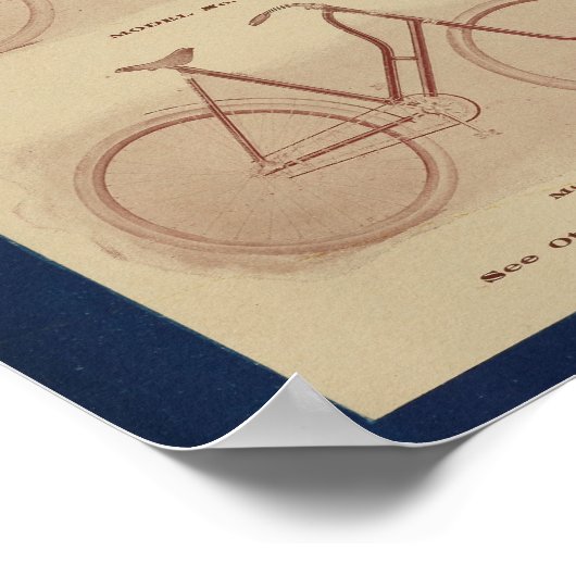 1896  rackfietsen en kunstdrukken poster (Hoek)