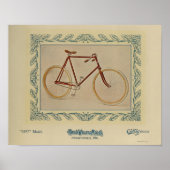 1896  Red Bicycle Magazine en art print (Voorkant)