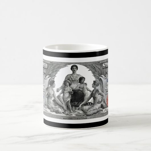 1896 Silver Certificate ~ Electricity ~ Commerce~ Koffiemok (Center)