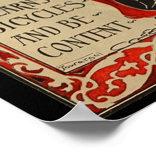 1896  Stearns-fietser en kunstwerk Poster (Hoek)