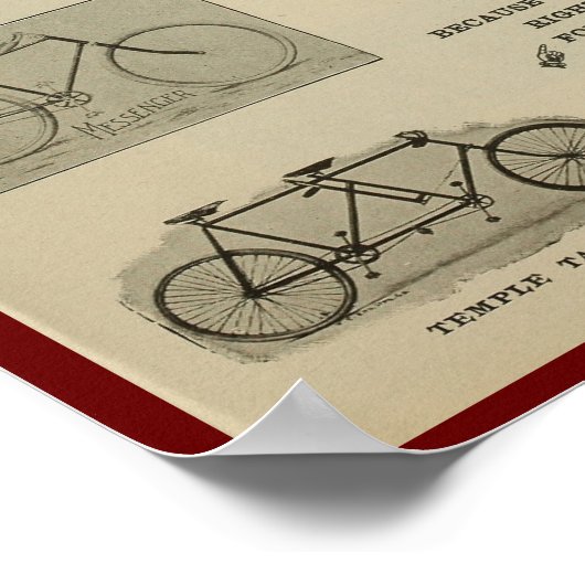1896  temperatuurfietsen en kunstmatig Poster (Hoek)