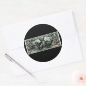 1896 US Vijf dollar zilvercertificaat Ronde Sticker (Envelop)