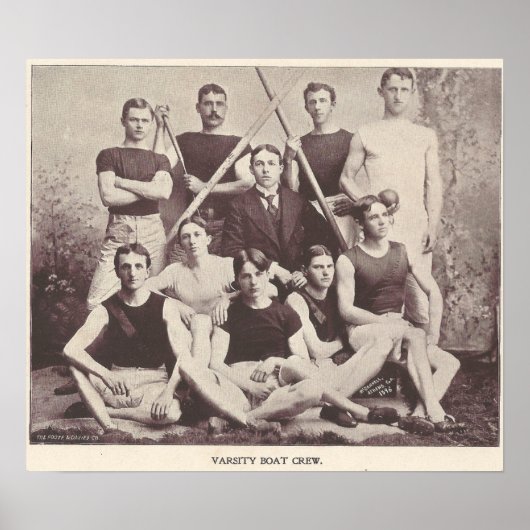 1896 Varsity College Boat Crew Poster (Voorkant)