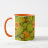 1896 Victoriaans Nasturtium Floral Print Mok (Links)